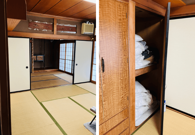 民泊和室と押し入れ